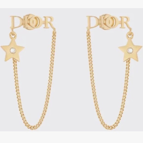 Dior Dio Revolution Gold plated Earrings  EUC Full Set - Picture 1 of 8